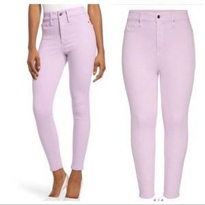 Good American Good Legs Crop Lavender Skinny Jeans, Size 10/30